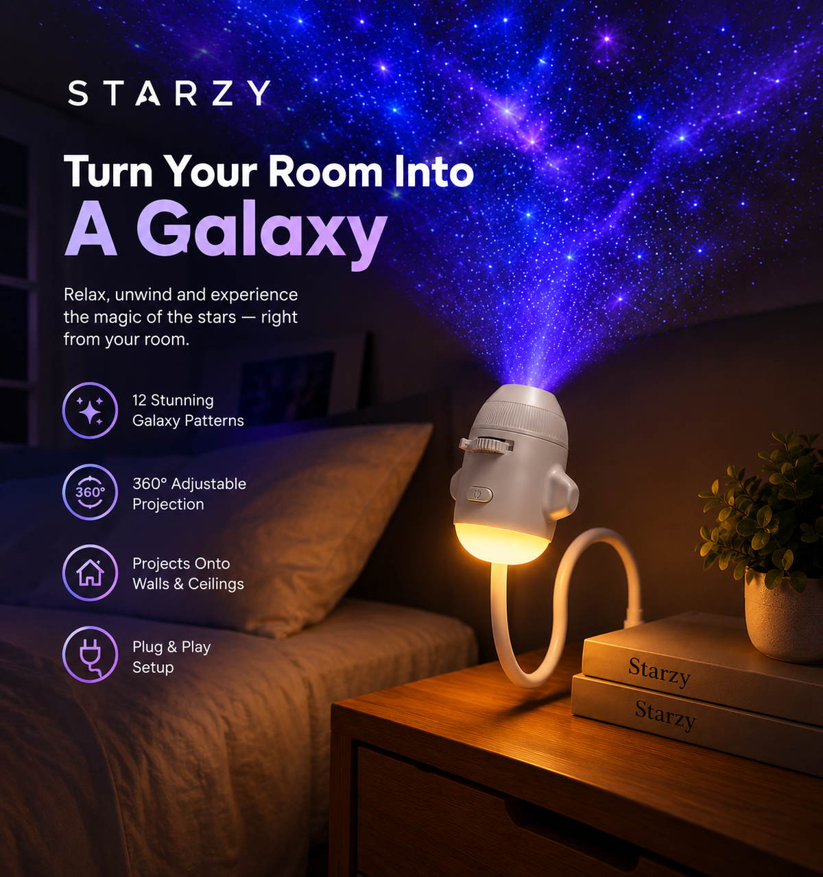 Starzy™ Galaxy Dream Projector